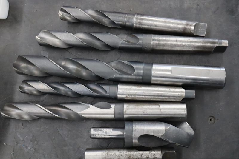 Large Straight Shank and Morse Tpaer Drills, Morse Taper Adapters- Auction Item