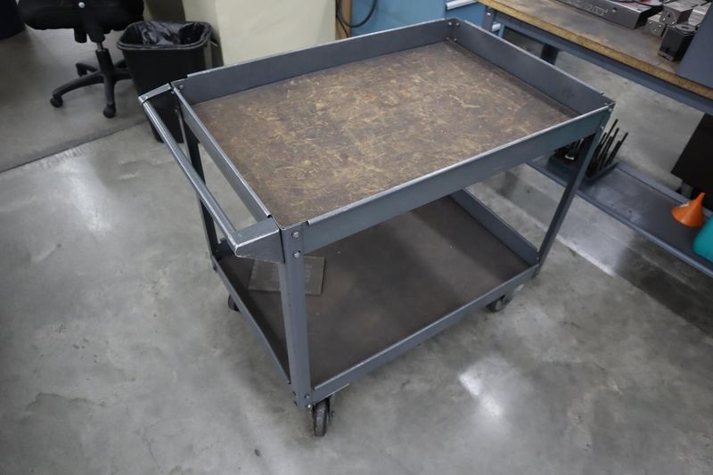 Metal Tool Cart 40" x 25" x 33", 2 Shelves- Auction Item