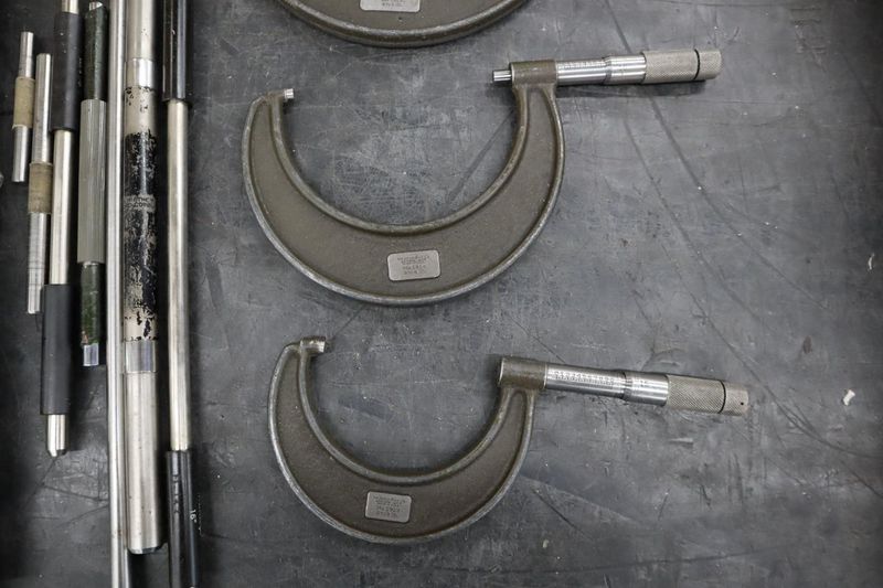 Lufkin Micrometers: 2-3", 3-4", 4-5", 5-6" and Many Large Micrometer Standards- Auction Item