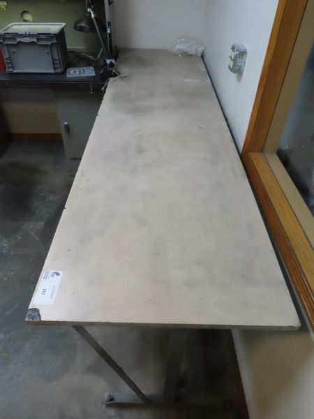 Work Table w Metal Frame w Fly Swatter- Auction Item