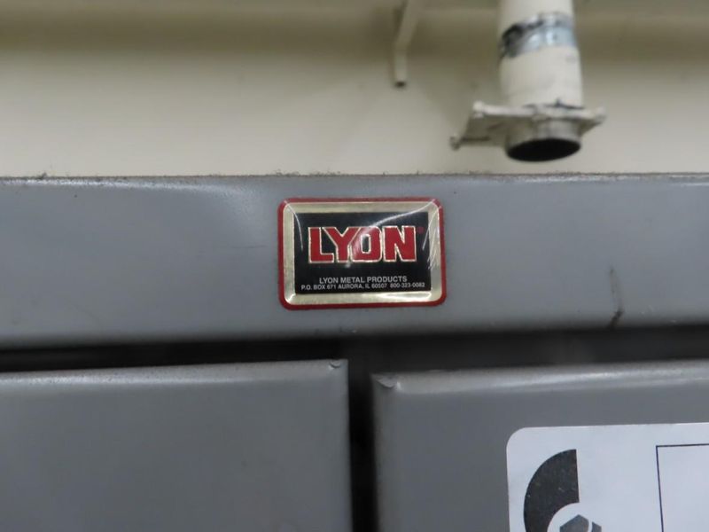 Lyon 2-Door Metal Cabinet w Contents- Auction Item