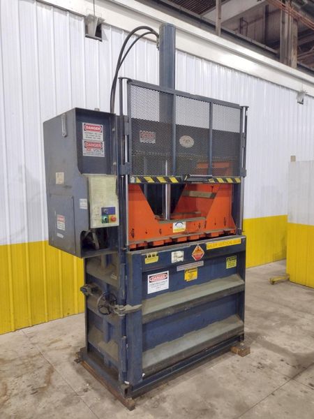 60" X 30" JV MANUFACTURING MODEL #VB60-B HYDRAULIC DOWNSTROKE VERTICAL CARDBOARD BALER: STOCK #2