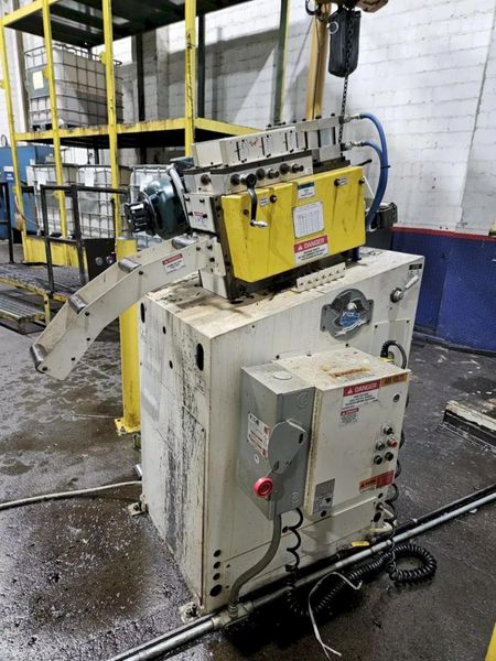 6 inch x 6,000 lbs. Capacity Coe Press Equipment Coil Reel and Coe Powered Straightener For Sale