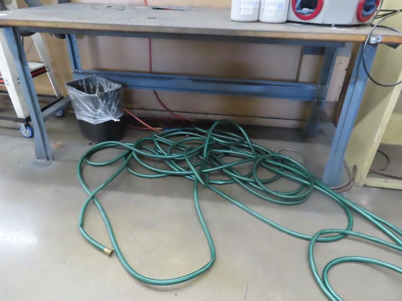 Work Bench w Metal Frame w No Contents- Auction Item