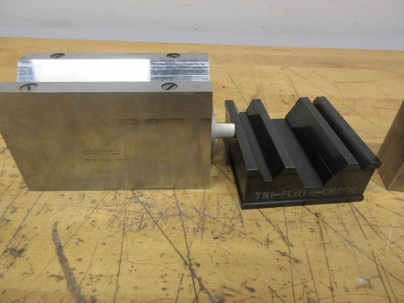 Precision Ground Setup Blocks & Gauges, 1-2-3 Blocks, Magnetic & Standard V Block, Sine Bar 6"x3", 1" Gauge Ring Set- Auction Item