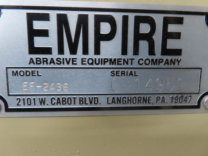 Empire EF-2436 Blast Cabinet- Auction Item