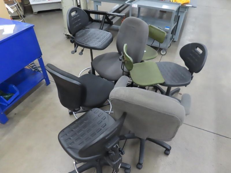 Office And Shop Chairs Approx. 8 On Casters- Auction Item