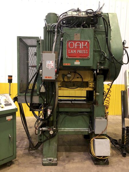 60 TON OAK MODEL #30-LP-60 HIGH SPEED LAM PRESS 2" STROKE: STOCK #13135