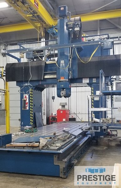 HENRI Model GICAMILL CNC Gantry Mill, X-312", Y-126", Z-45", 2-Axis Head, 18K RPM, Fanuc 15M, #26623