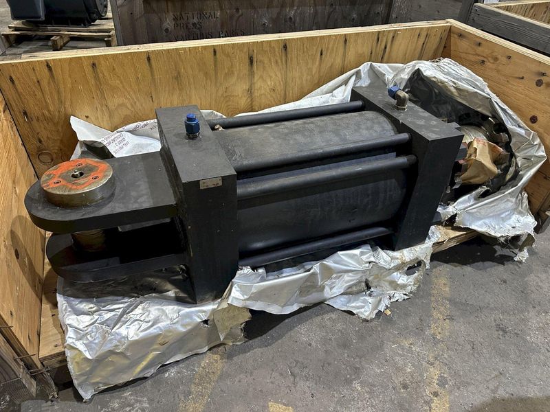 3000 TON NATIONAL (CROSBY GROUP) 4-POST HYDRAULIC PRESS / WIRE ROPE SWAGING MACHINE: STOCK #1945