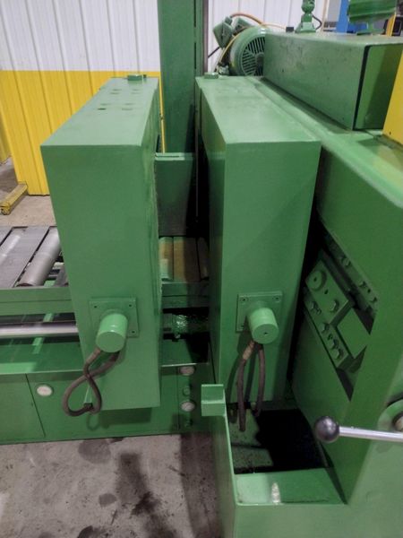 12" X 12" HYD-MECH MODEL #H-12A FULL AUTOMATIC FEED HORIZONTAL BANDSAW PLC 100 CONTROLS: STOCK #