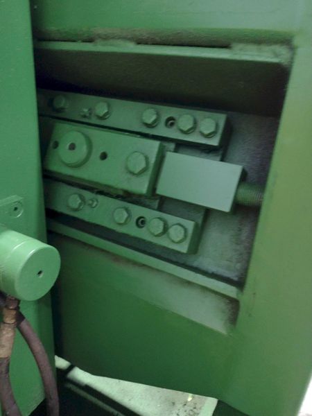 12" X 12" HYD-MECH MODEL #H-12A FULL AUTOMATIC FEED HORIZONTAL BANDSAW PLC 100 CONTROLS: STOCK #