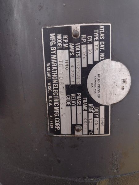 2 SPINDLE 20" ATLAS CLAUSING MODEL #1800 GANG DRILL WITH POWER FEED: STOCK #16676