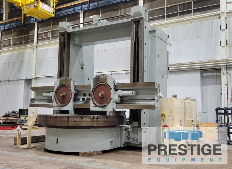 144" Gray Series 300, 2-Rams, 151" Swing, 120" Under Rail, 100 Ton Wt.Cap, G & L CNC, #31395