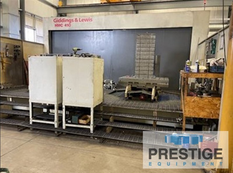 Giddings & Lewis 410, 120 ATC, X-129", Y82", Z-78", 63" x 49" Pallets, 4000 RPM, 50 HP, Fanuc 15M, #43365
