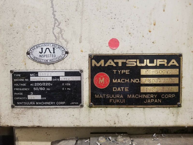 Type MC-500V2 on nameplate in back