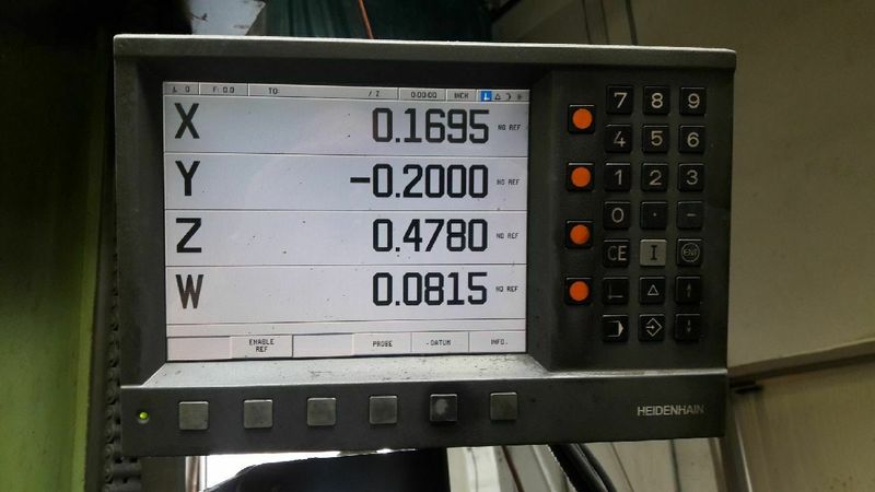 WOTAN B75/105 HORIZONTAL BORING MILL, 35 X 39 TABLE, 1250 RPM, 15 HP DRO Tooling  Rotary Table