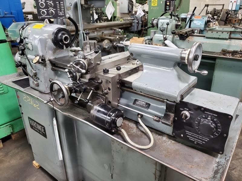 HARDINGE PRECISION TOOL ROOM LATHE HLVH, clean machine with tooling and taper attachment