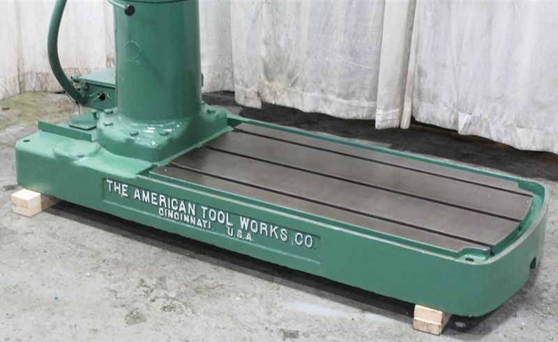 4' X 9' AMERICAN HOLE WIZARD RADIAL ARM DRILL: STOCK #62917