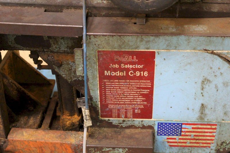 9' X 16' DOALL HORIZONTAL MODEL# C-916M BANDSAW: STOCK #72222