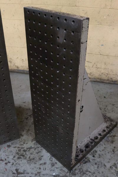 PAIR - 18" X 48" X 30" CUSTOM DRILLED  ANGLE PLATES: STOCK #73099