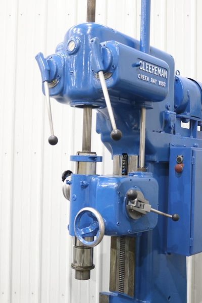 25 CLEEREMAN SINGLE SPINDLE BOX COLUMN DRILL: STOCK #72185