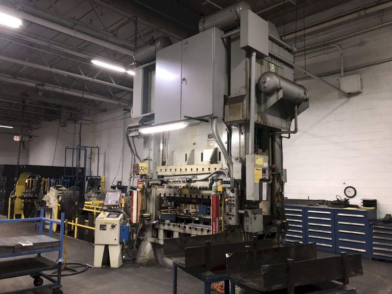 300 TON MINSTER E2-300 STRAIGHT SIDE DOUBLE CRANK PRESS: STOCK #71992