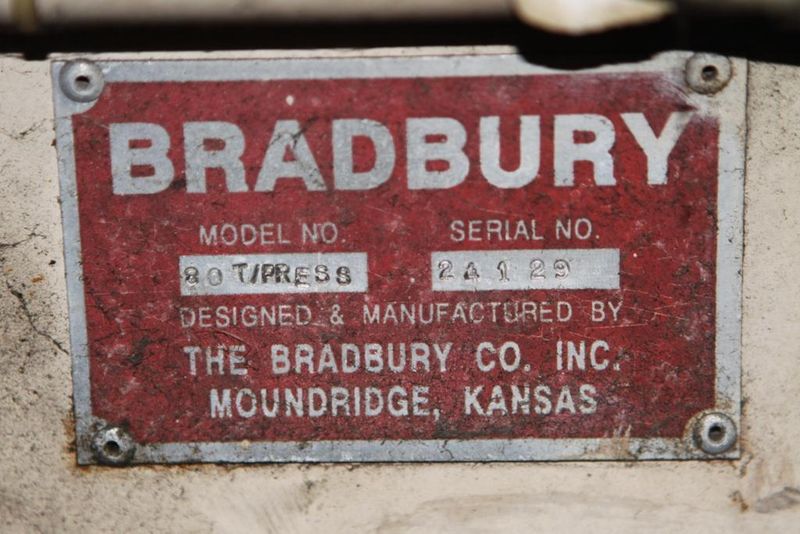 80 TON BRADBURY CUTOFF/PREPUNCH MECHANICAL PRESS: STOCK #63792
