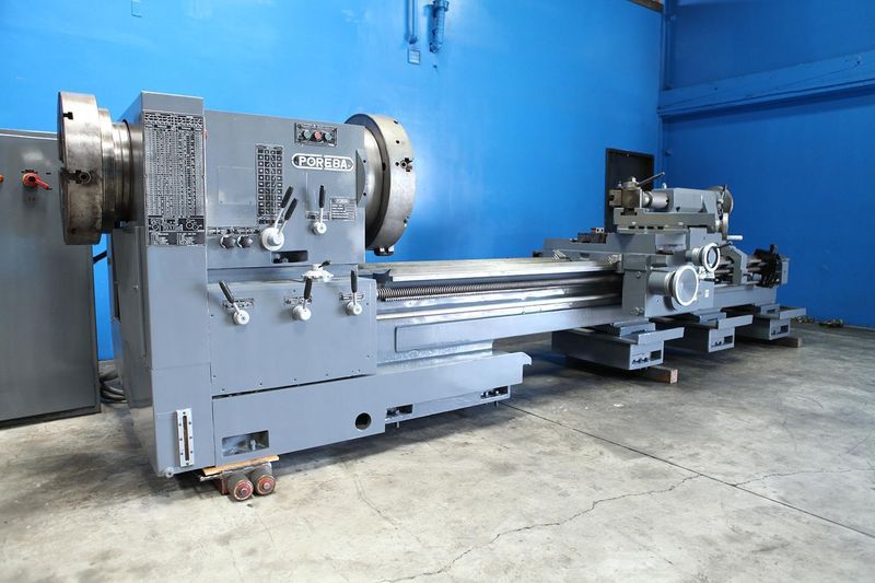 36' X 120' POREBA HOLLOW SPINDLE 12.5' HOLE ENGINE LATHE: STOCK 62621