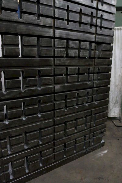 90' WIDE x 120' HIGH T-SLOTTED ANGLE PLATE: STOCK #69283