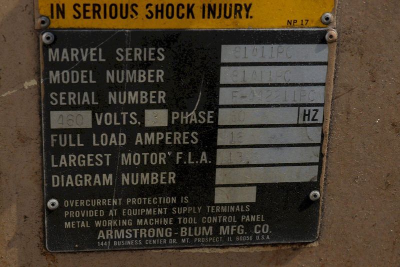 MARVEL MODEL #81APC VERTICAL BAND SAW; STOCK #73091