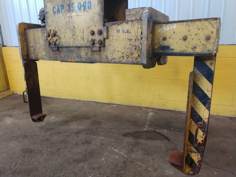 35,000 LB 17.5 TON X 17" TO 69" X 60"  OD BRADLEY CRANE MOTORIZED COIL GRAB: STOCK 13226