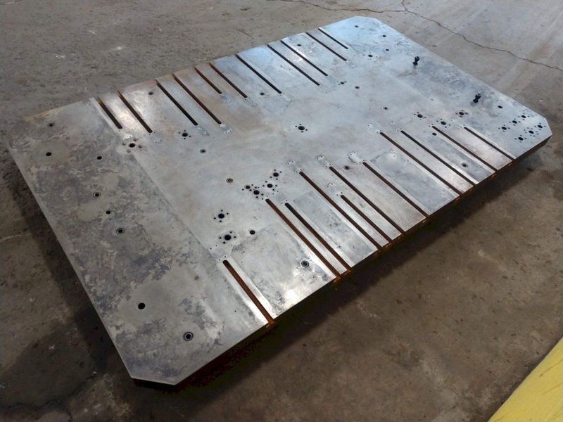 96" X 60" T-SLOTTED BOLSTER PLATE / LAYOUT SURFACE PLATE: STOCK #12681