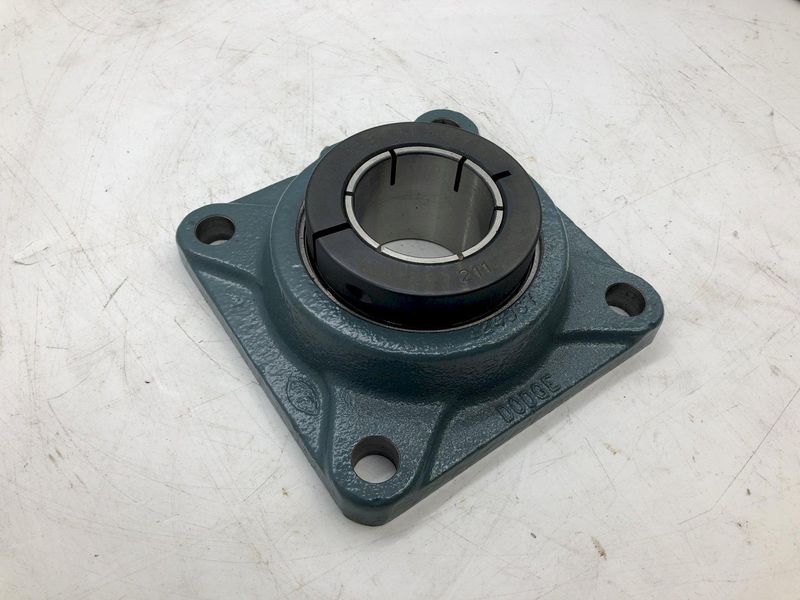 (4) 2-3/16" DODGE 4 BOLT FLANGE BALL BEARING WITH COLLAR LOCKING: STOCK 18532