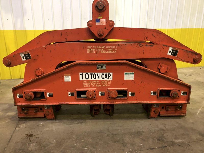 20,000 LB 10 TON BUSHMAN  MODEL #6107 DOUBLE RIM VERTICAL COIL LIFTING TONG SCISSOR TYPE COIL LI