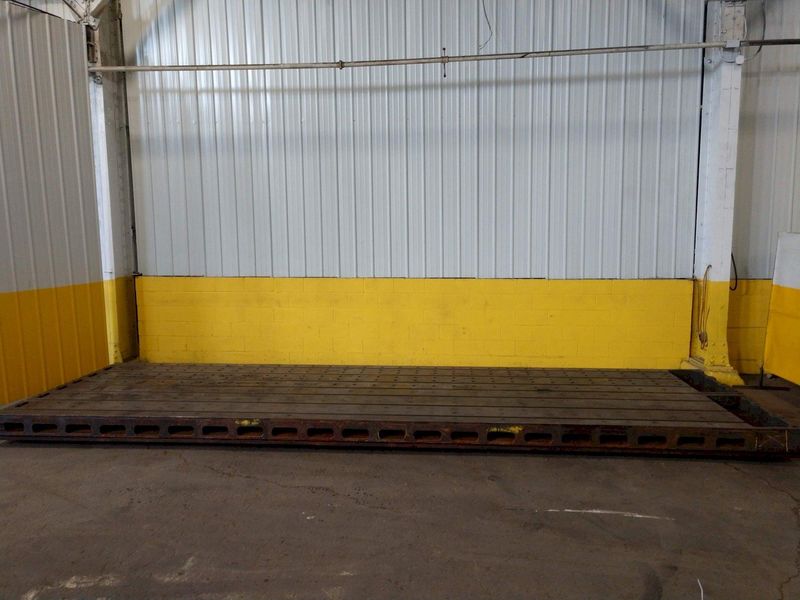6.5' (80") x 22' (264")  T SLOTTED FLOOR PLATE PLANER TABLE: STOCK #13637