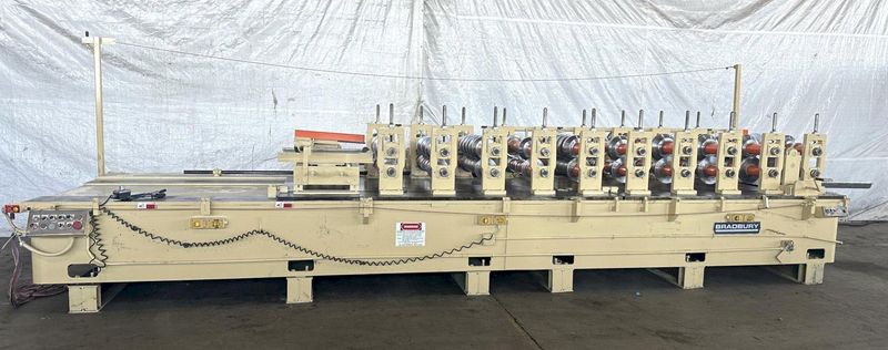 10 STAND X 3.5" ARBOR X 42" BRADBURY RAFTED STANDING SEAM 360/ STANDING SEAM PANEL II ROLLFORMER
