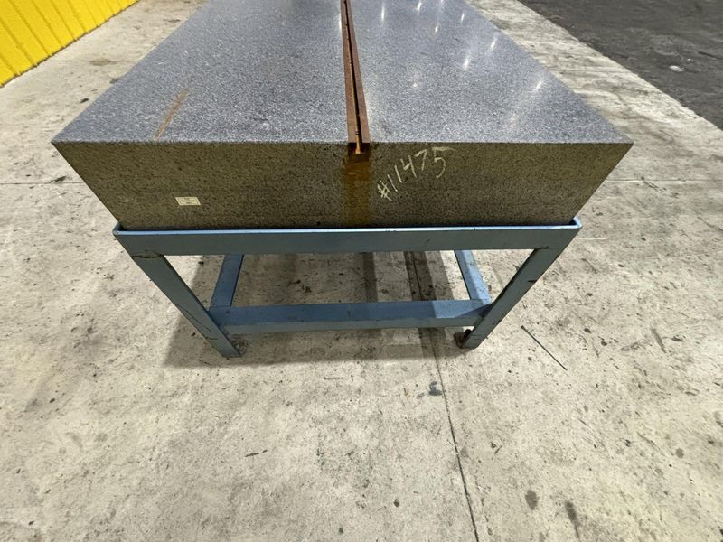 36" X 78" X 8" THICK RAHN GRANITE PRECISION LAYOUT PLATE ON STAND: STOCK #11475