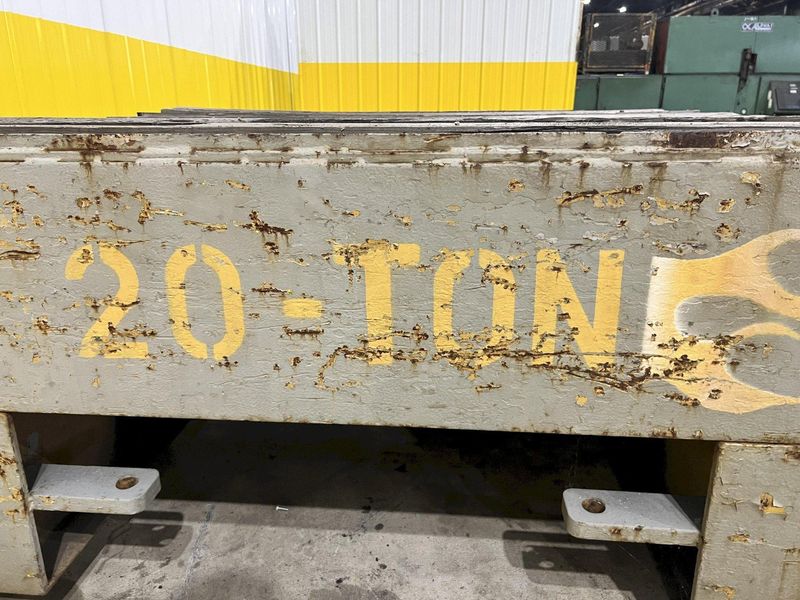 20 TON X 60" X 120" RAIL MOUNTED HEAVY DUTY TRANSFER CART: STOCK #14599