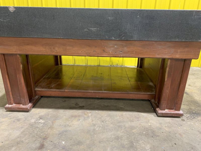 6' X 4' X 8.5" BLACK GRANITE PRECISION LAYOUT SURFACE PLATE WITH STAND: STOCK 16236