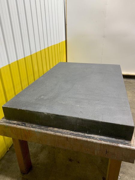 6' X 4' X 6" BLACK GRANITE PRECISION LAYOUT SURFACE PLATE WITH STAND: STOCK 16238
