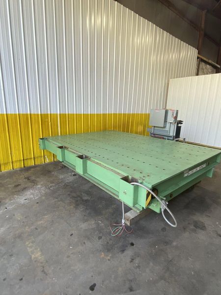 40,000 LBS X 10' X 7' LANGE-LIFT HEVI-HAUL HYDRAULIC SCISSOR LIFT TABLE WITH TILTING DECK: STOCK