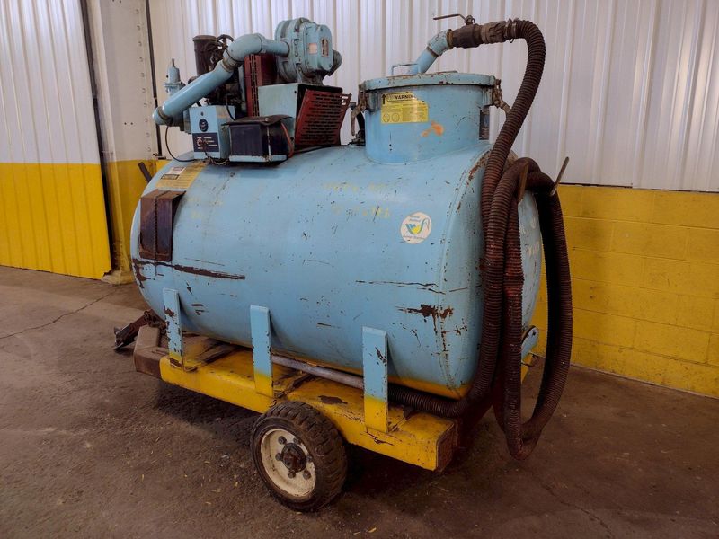200 GALLON YELLOW BELLIED KOHLER GAS POWERED ROLLING HYDRAULIC OIL VACUUM SUMP SUCKER CART: STOC