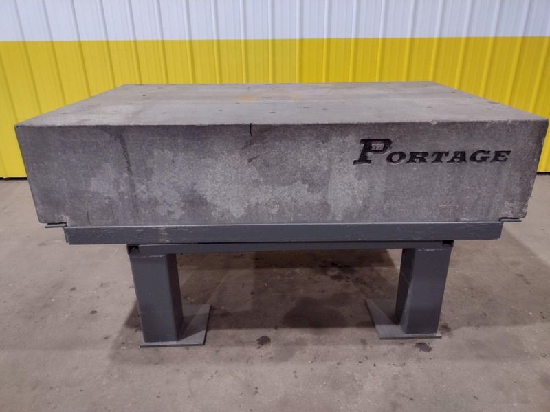 73.5" X 46.5" X 18.5" PORTAGE MITCHELL GRANITE LAYOUT SURFACE PLATE: STOCK #19744