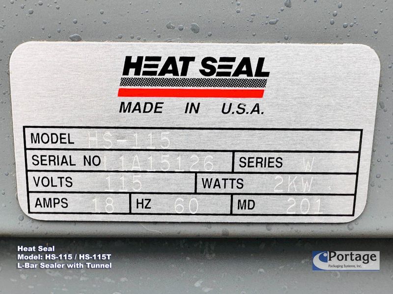 HEAT SEAL Model: HS-115 & HS-115T  ||  Combination L-Bar Sealer & Heat Tunnel
