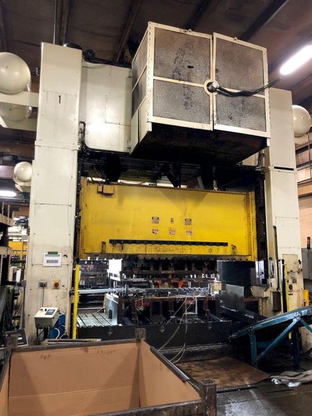 600 ton Bliss SE2-600-144-60 Straight Side Press, New 1996