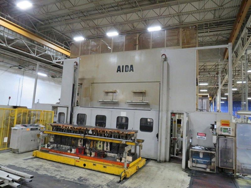 500 metric Ton Aida TMX-S2 Straight Side Double Crank Mechanical Progressive Die Metal Stamping