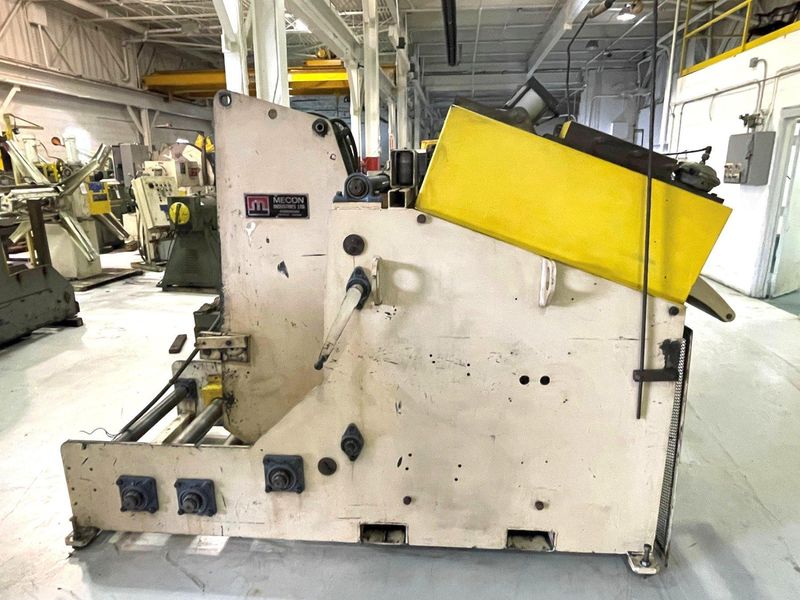 10,000 lbs. x 24" Wide Mecon Model# 100CCS24 Coil Cradle Straightener For Sale, Year 1992