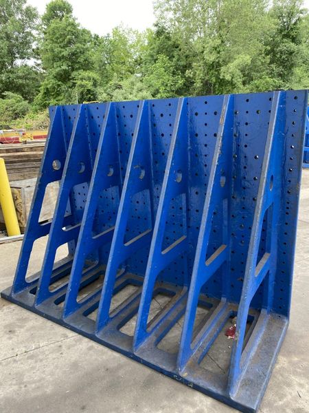 84" x 72" HEAVY DUTY ANGLE PLATE WITH DRILLED & TAPPED HOLES: STOCK #14745