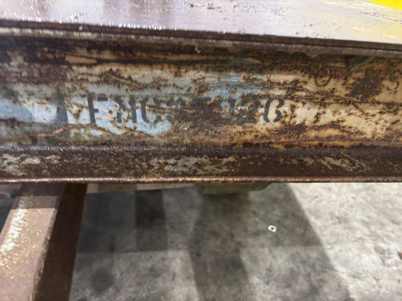 20,000 LBS (10 TON) x 120" x 60" STEEL WITH HARD TIRE TRANSFER CART CAR:  STOCK #23236